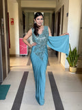 Teal Dazzle Saree