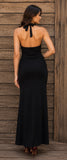 Black Rose Slit Dress 🌹
