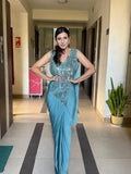 Teal Dazzle Saree