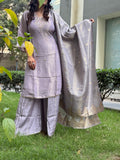 Regal Shimmer Suit set with Banarasi Dupatta